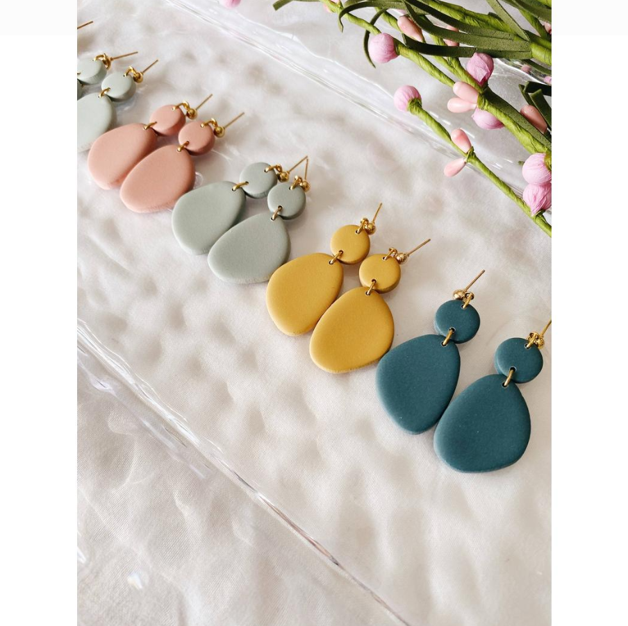 SageClayCo. 聚合物黏土賽爾瑪系列耳環 | 加拿大製造 (北美首飾)