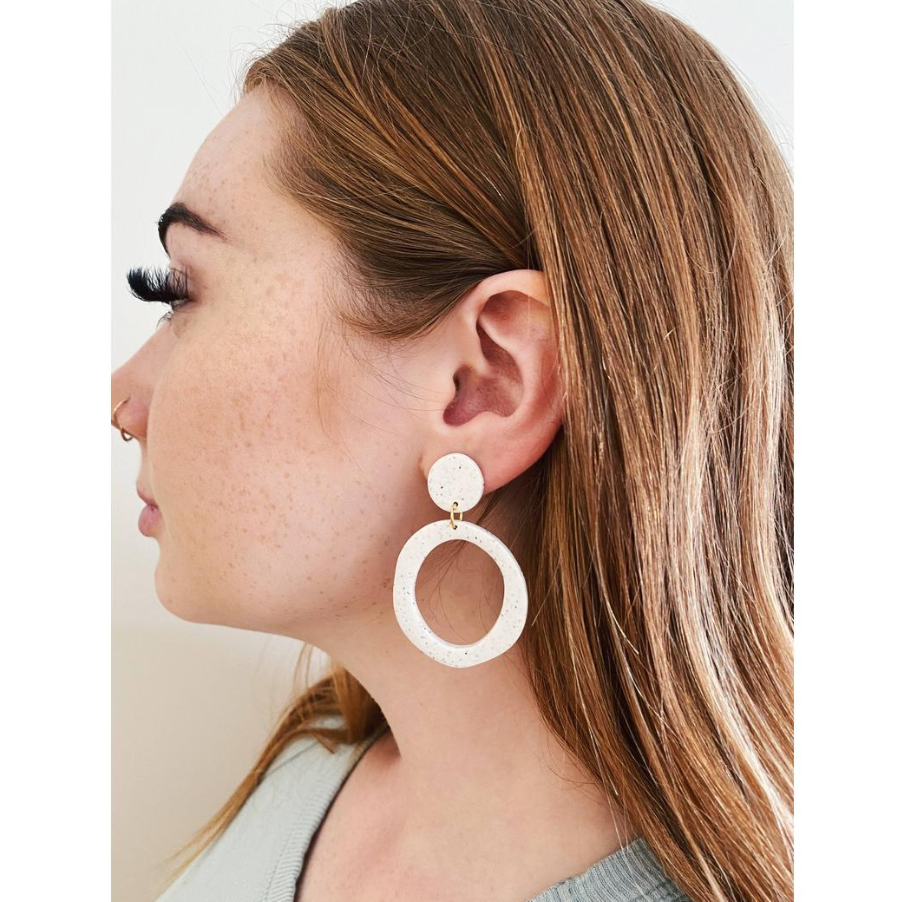 SageClayCo. 聚合物黏土艾薇系列極簡風格耳環 | 加拿大製造 (北美首飾)