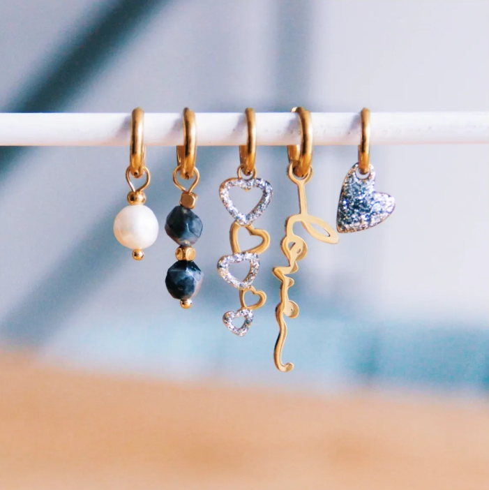 Bazou 不銹鋼心心吊飾耳環 | 荷蘭製造 (歐洲首飾)