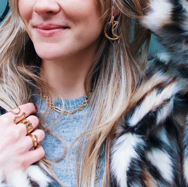 Bazou 月亮與星星系列不銹鋼個性戒指 | 荷蘭製造 (歐洲首飾)