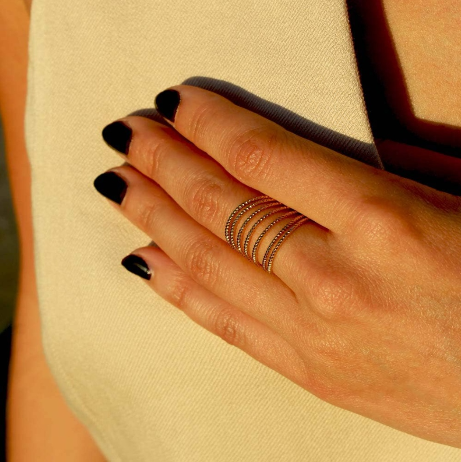 Caprice Paris 多層鏤空不銹鋼戒指 | 法國製造 (歐洲首飾)