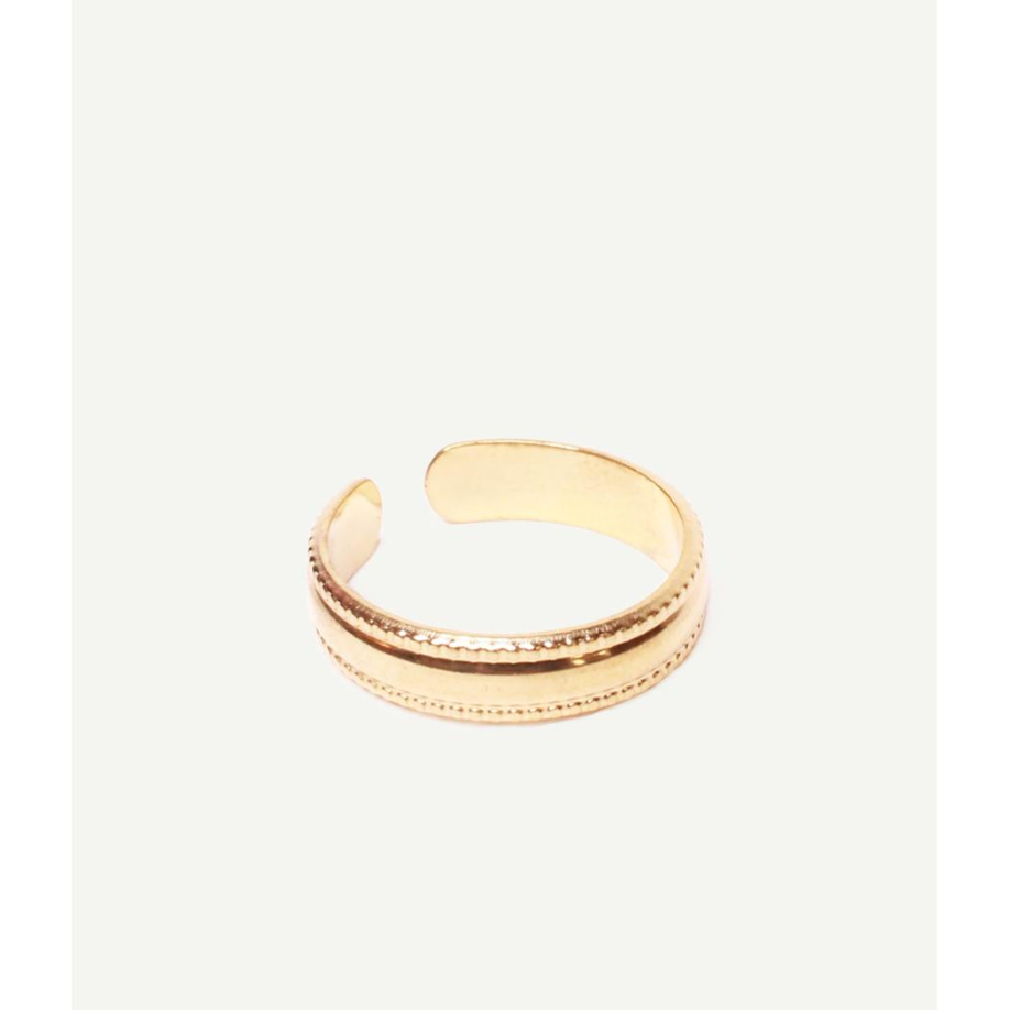 Caprice Paris - Bague Flora Or 精緻花不鏽鋼鍍金戒指 | 法國製造 (歐洲首飾)