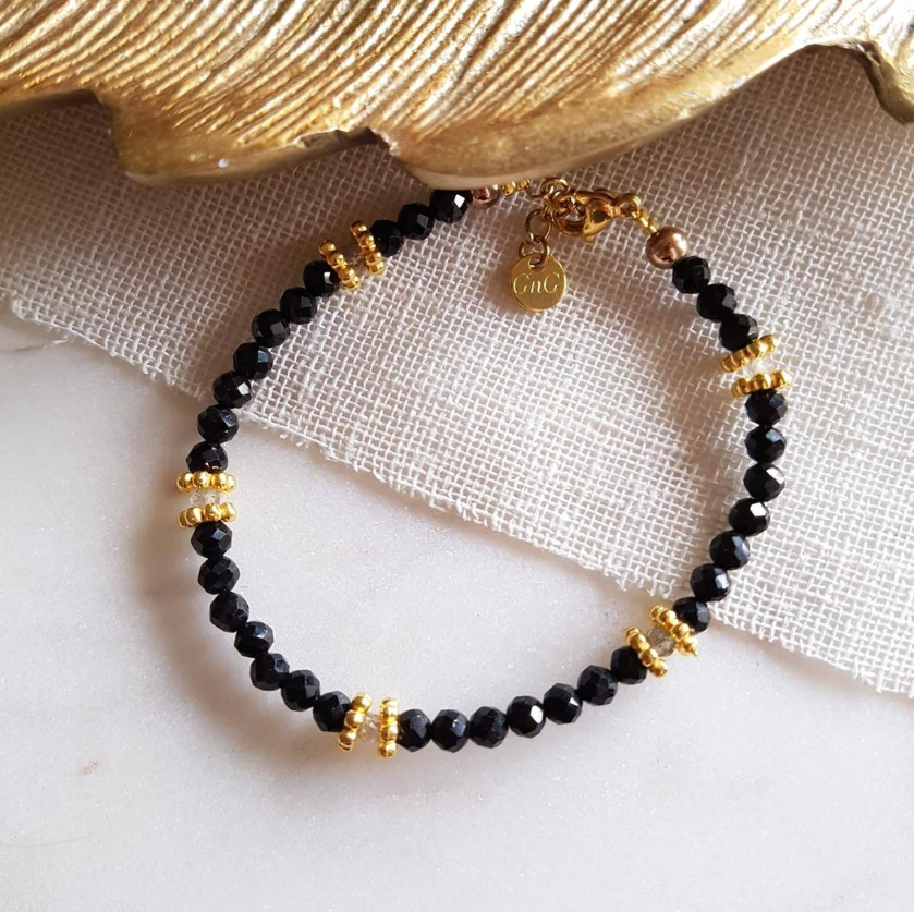 GINANDGER BIJOUX 黑碧璽手鏈 | 法國製造 (歐洲首飾)