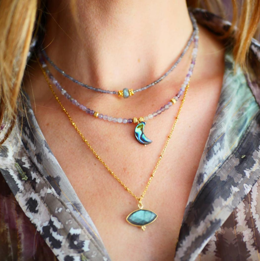 GINANDGER BIJOUX 鮑魚貝月亮頸鏈 | 法國製造 (歐洲首飾)