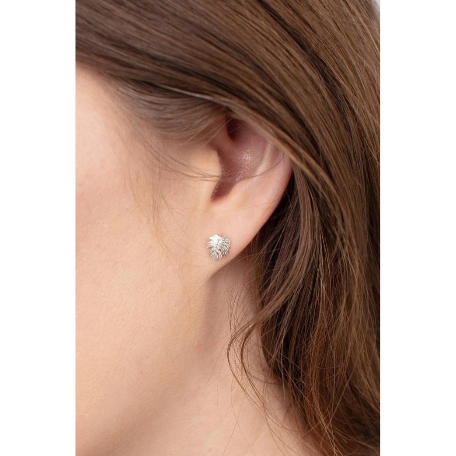 Amanda Coleman Jewellery - (秋日主題) 925 純銀龍骨葉耳環 | 英國製造 (歐洲首飾)