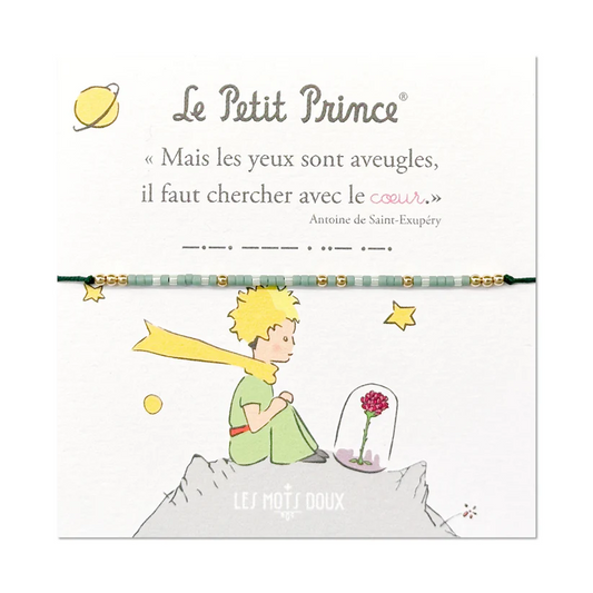 LES MOTS DOUX 小王子摩斯電碼手鍊：心 | 法國製造 (歐洲首飾)