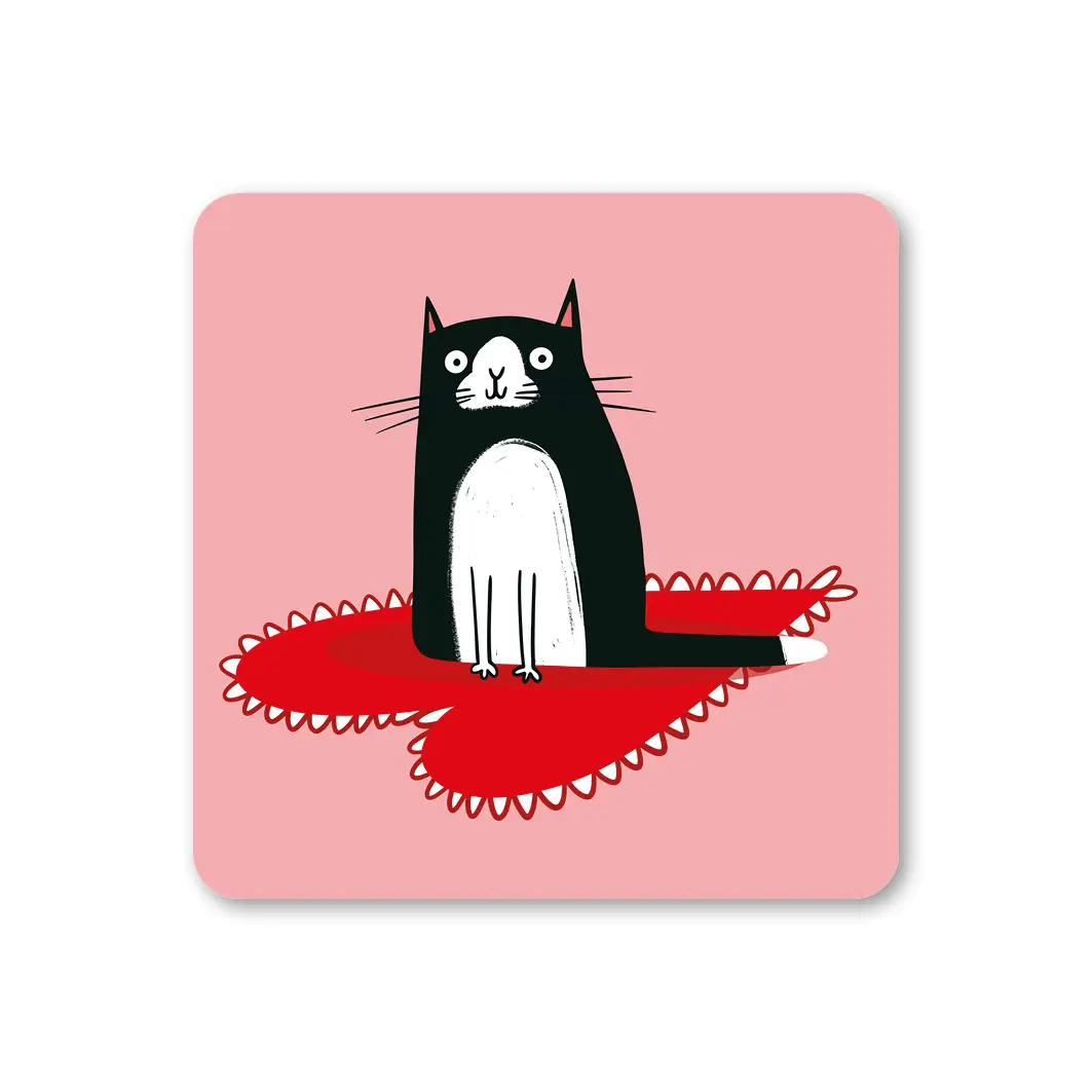 Lucy Maggie Designs 趣味貓貓圖案杯墊 | 英國製造