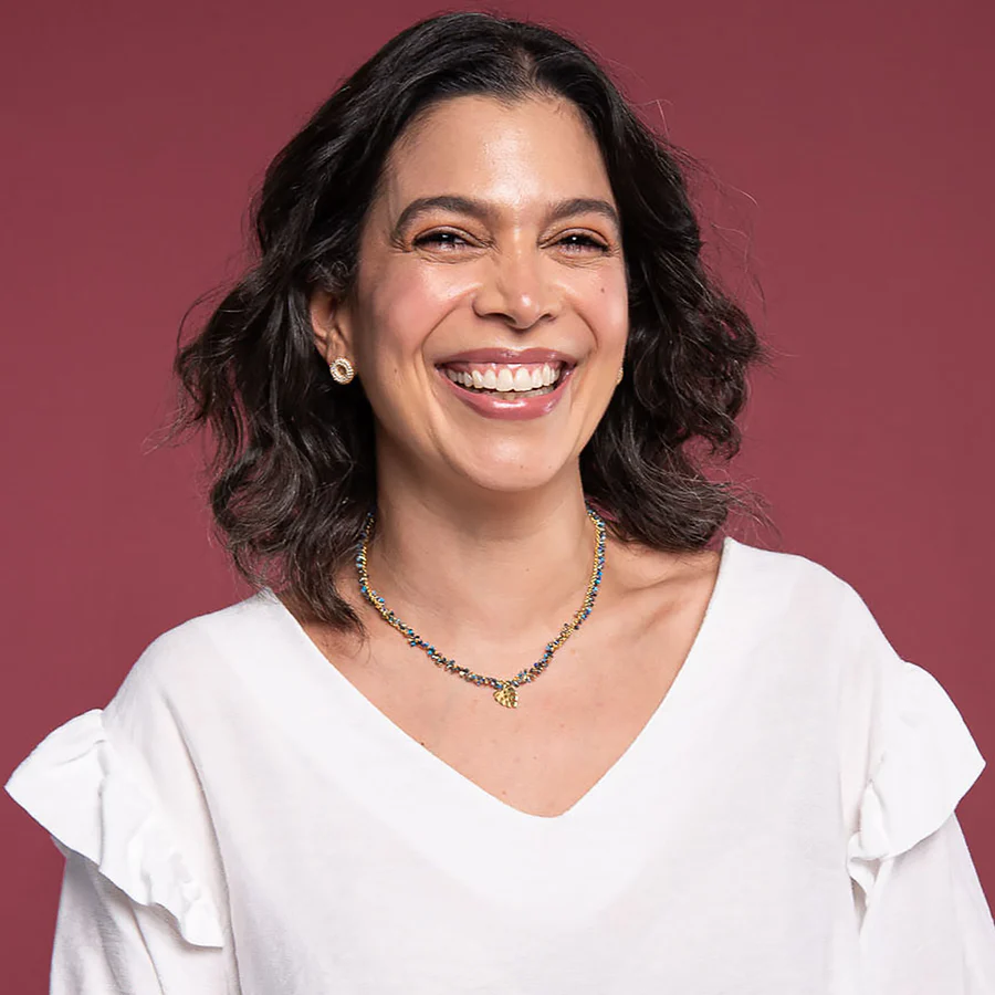 MISHKY 金色樹葉吊飾藍色珠頸鏈  | 哥倫比亞製造 (南美首飾)