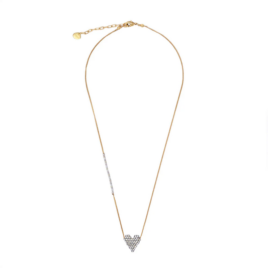 MISHKY Heartsy系列銀色心心吊飾頸鏈  | 哥倫比亞製造 (南美首飾)