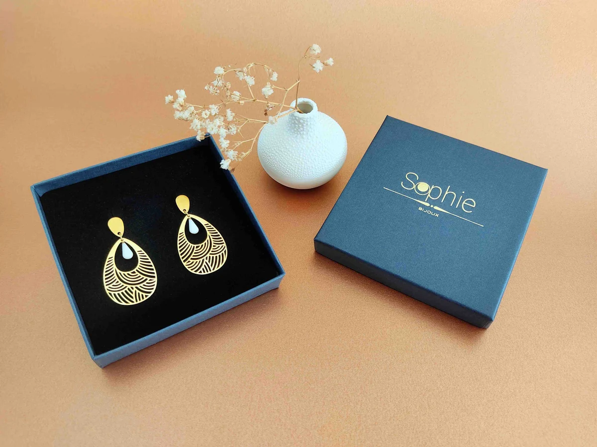 SOPHIE BIJOUX 鍍金不鏽鋼水滴形耳環 | 法國製造 (歐洲首飾)