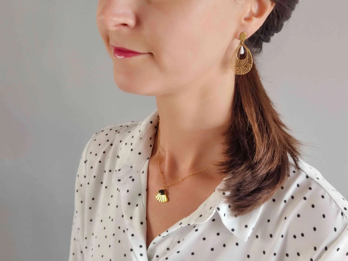 SOPHIE BIJOUX 鍍金不鏽鋼水滴形耳環 | 法國製造 (歐洲首飾)