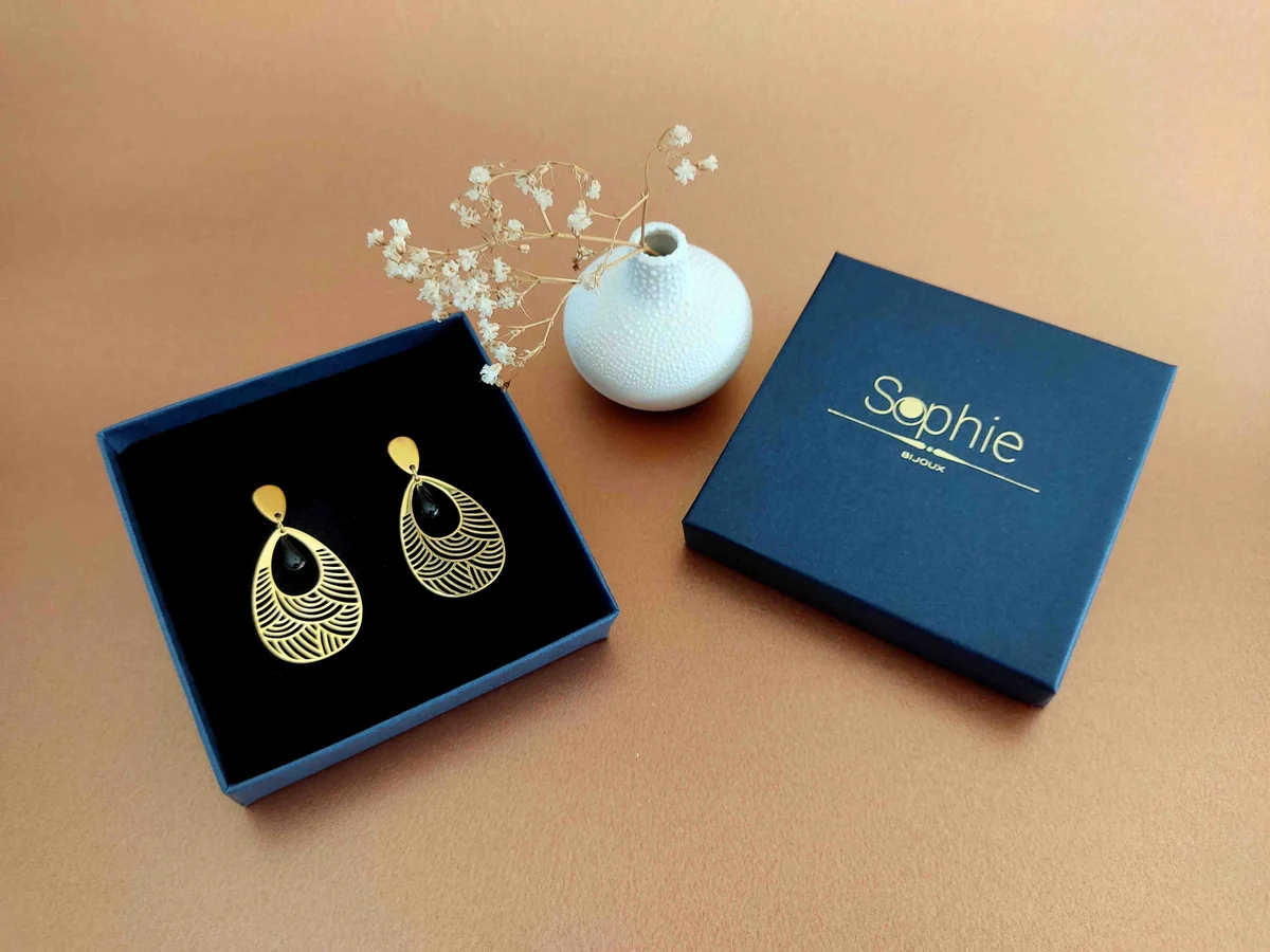 SOPHIE BIJOUX 鍍金不鏽鋼水滴形耳環 | 法國製造 (歐洲首飾)